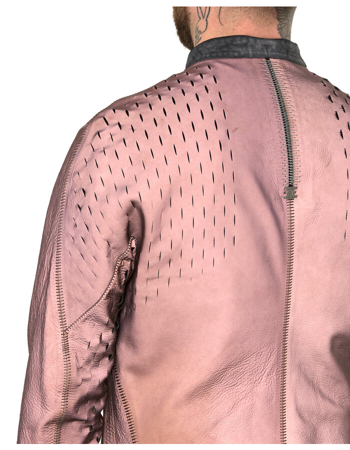 ISAAC SELLAM EXPERIENCE SYDERAL REFLECTIVE LEATHER JACKET
