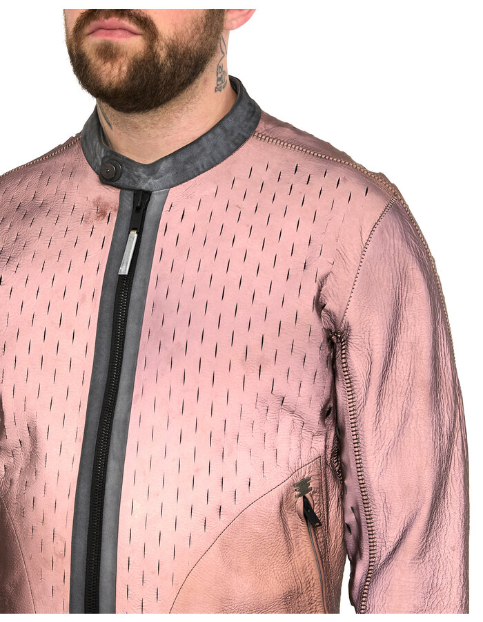 ISAAC SELLAM EXPERIENCE SYDERAL REFLECTIVE LEATHER JACKET