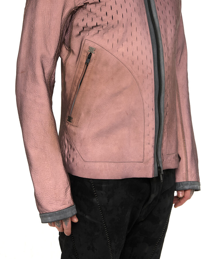 ISAAC SELLAM EXPERIENCE SYDERAL REFLECTIVE LEATHER JACKET