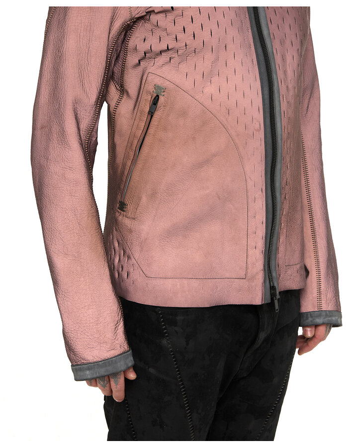 ISAAC SELLAM EXPERIENCE SYDERAL REFLECTIVE LEATHER JACKET