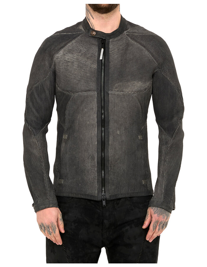 ISAAC SELLAM EXPERIENCE MUSCULAIRE STRETCH LEATHER JACKET