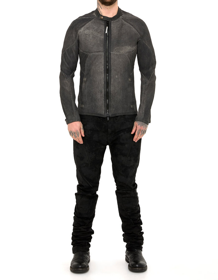 ISAAC SELLAM EXPERIENCE MUSCULAIRE STRETCH LEATHER JACKET