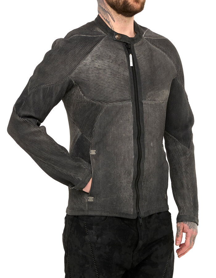 ISAAC SELLAM EXPERIENCE MUSCULAIRE STRETCH LEATHER JACKET