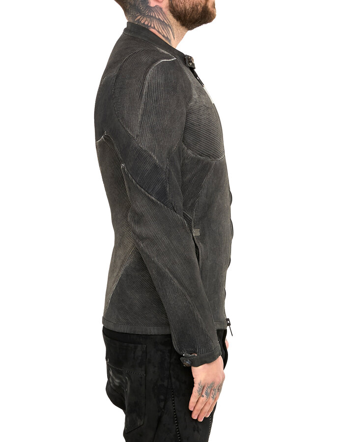 ISAAC SELLAM EXPERIENCE MUSCULAIRE STRETCH LEATHER JACKET
