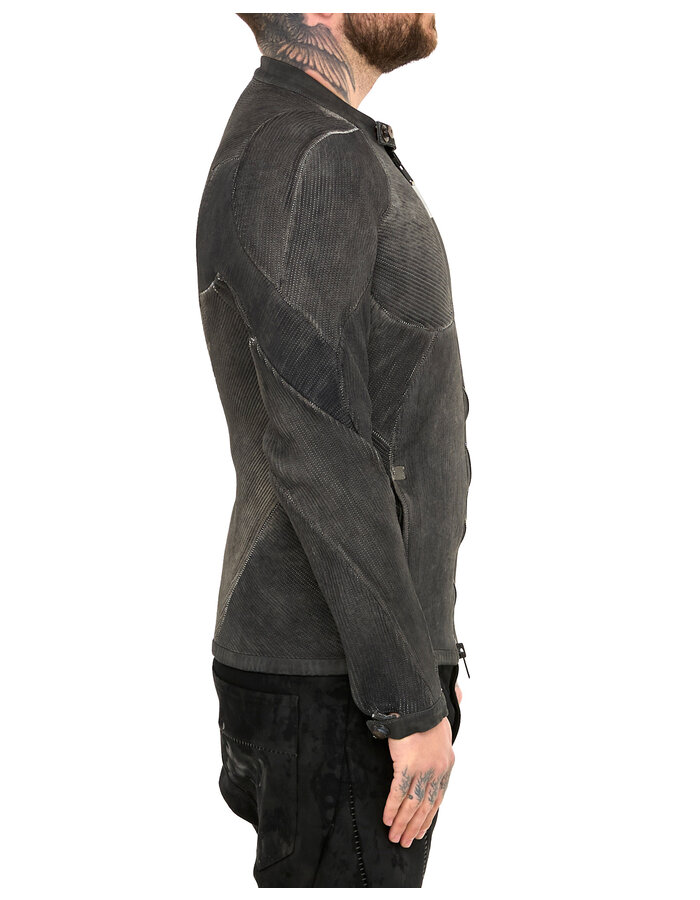ISAAC SELLAM EXPERIENCE MUSCULAIRE STRETCH LEATHER JACKET
