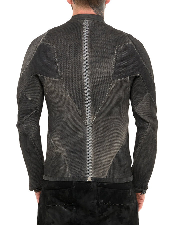 ISAAC SELLAM EXPERIENCE MUSCULAIRE STRETCH LEATHER JACKET