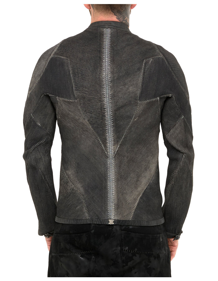 ISAAC SELLAM EXPERIENCE MUSCULAIRE STRETCH LEATHER JACKET