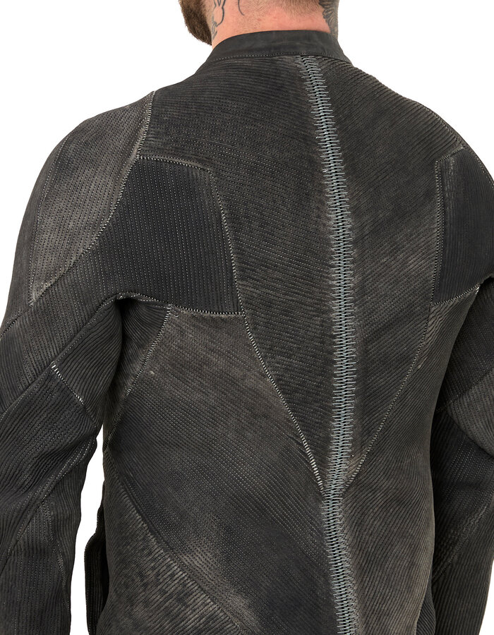 ISAAC SELLAM EXPERIENCE MUSCULAIRE STRETCH LEATHER JACKET