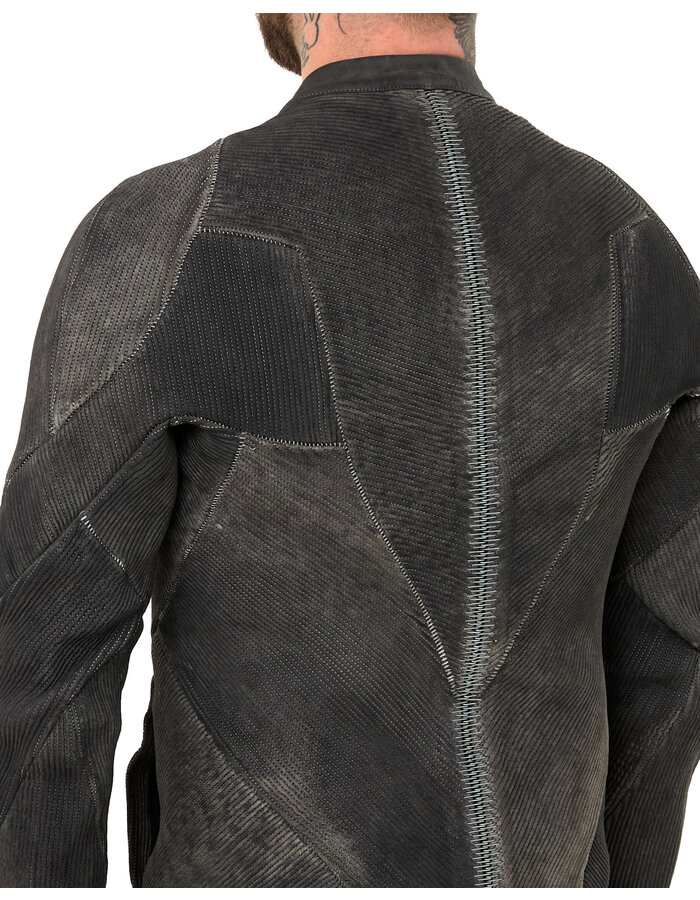 ISAAC SELLAM EXPERIENCE MUSCULAIRE STRETCH LEATHER JACKET