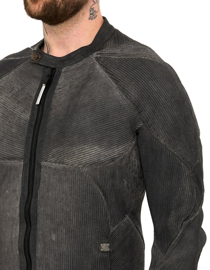 ISAAC SELLAM EXPERIENCE MUSCULAIRE STRETCH LEATHER JACKET