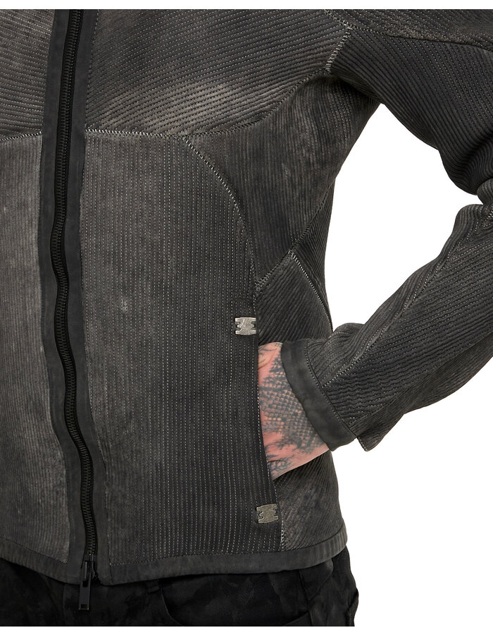 ISAAC SELLAM EXPERIENCE MUSCULAIRE STRETCH LEATHER JACKET