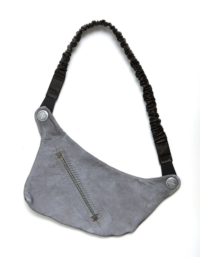 ISAAC SELLAM EXPERIENCE PASSAGER LAMBSKIN CROSS-BODY BAG - REFLECTIVE