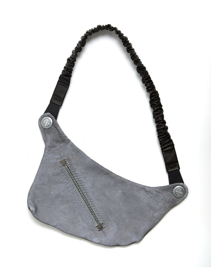 ISAAC SELLAM EXPERIENCE PASSAGER LAMBSKIN CROSS-BODY BAG - REFLECTIVE