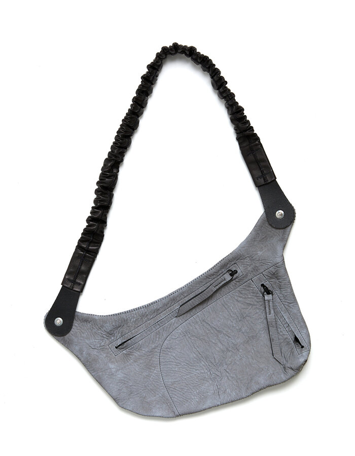 ISAAC SELLAM EXPERIENCE PASSAGER LAMBSKIN CROSS-BODY BAG - REFLECTIVE