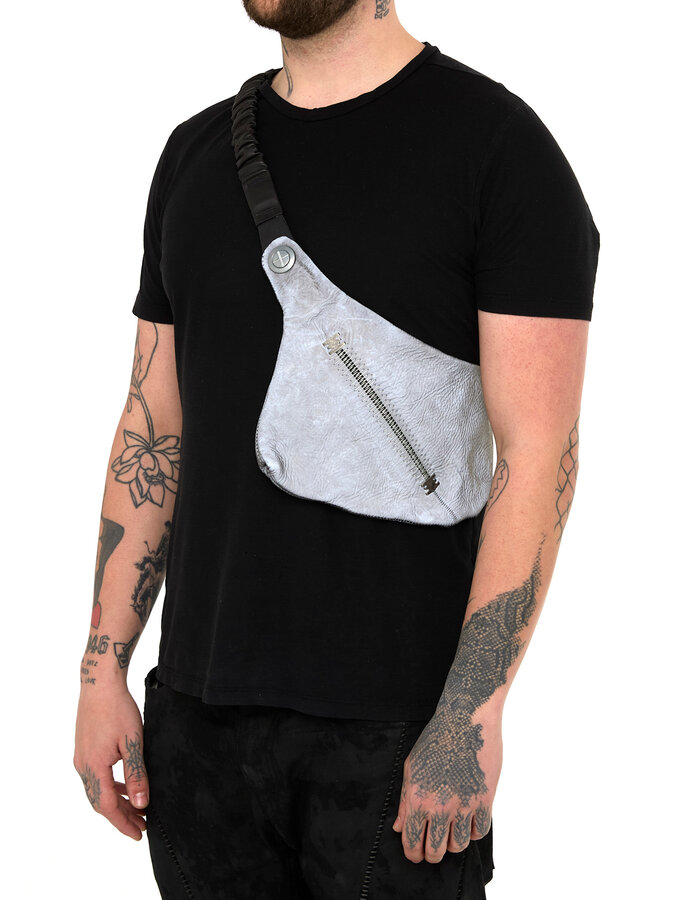 ISAAC SELLAM EXPERIENCE PASSAGER LAMBSKIN CROSS-BODY BAG - REFLECTIVE