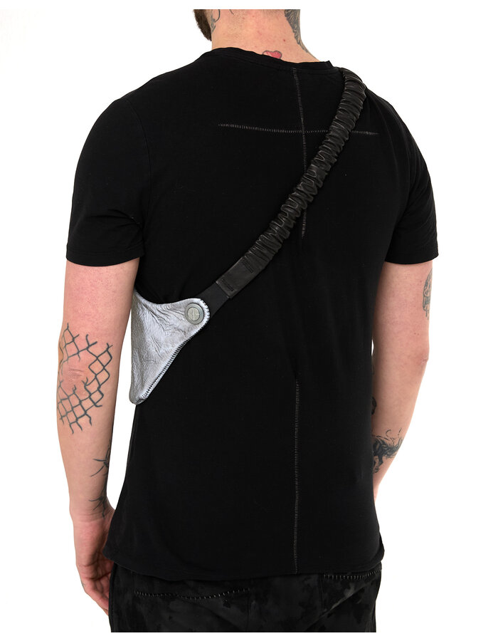 ISAAC SELLAM EXPERIENCE PASSAGER LAMBSKIN CROSS-BODY BAG - REFLECTIVE