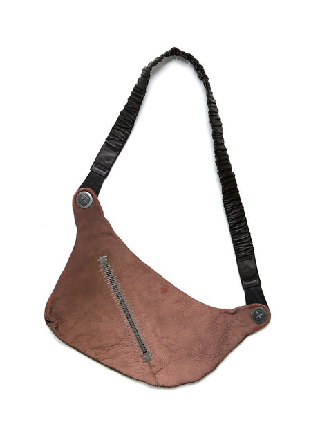 ISAAC SELLAM EXPERIENCE PASSAGER LAMBSKIN CROSS-BODY BAG - REFLECTIVE COPPER