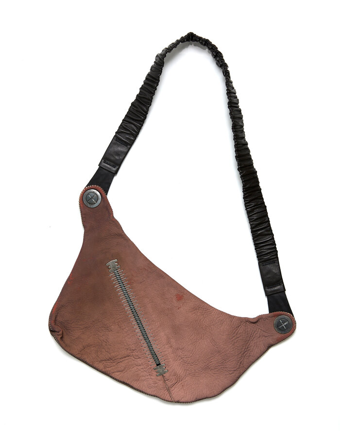 ISAAC SELLAM EXPERIENCE PASSAGER LAMBSKIN CROSS-BODY BAG - REFLECTIVE COPPER
