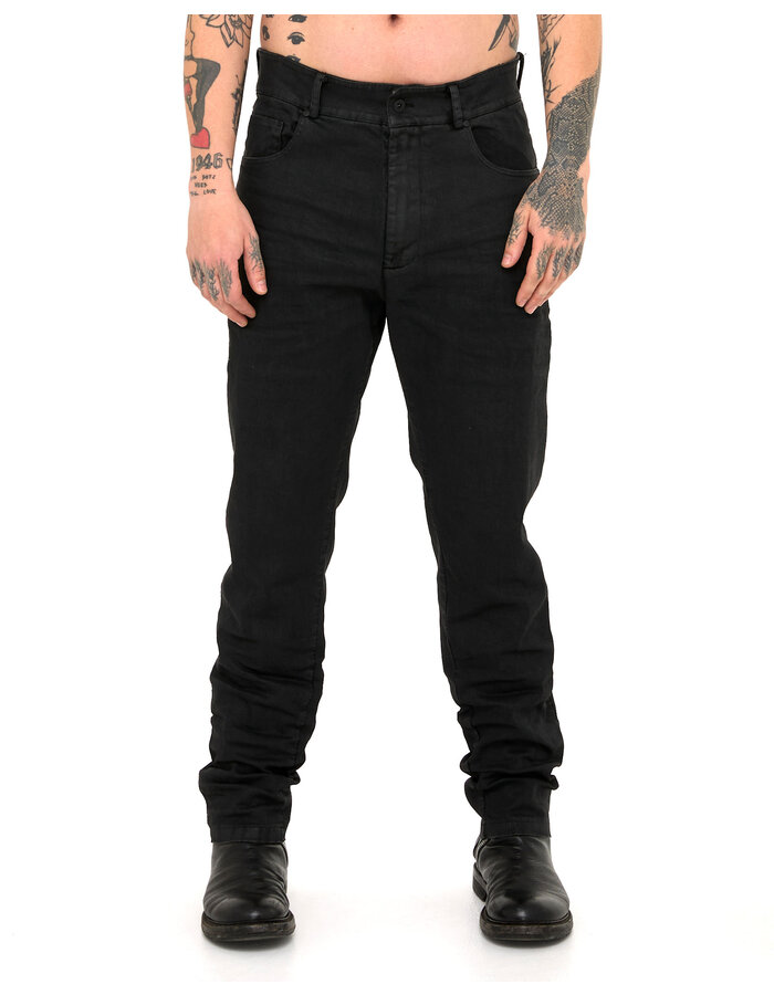 MD75 COATED STRETCH DENIM - BLACK