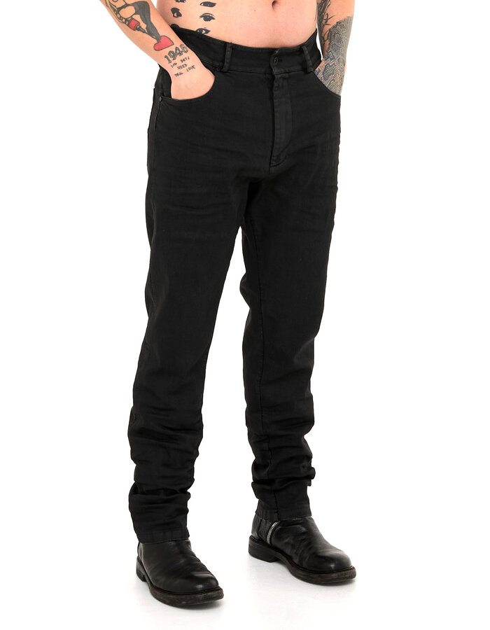 MD75 COATED STRETCH DENIM - BLACK