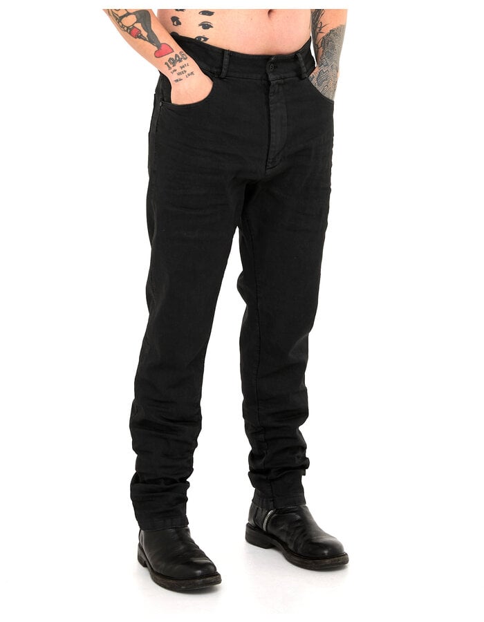 MD75 COATED STRETCH DENIM - BLACK