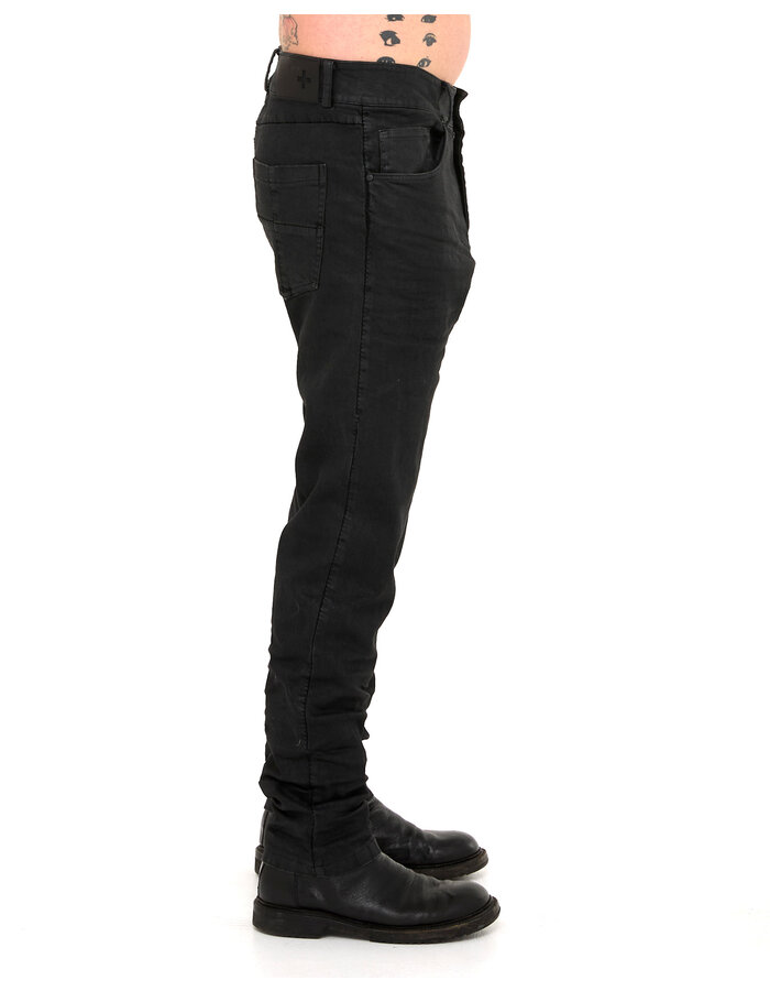 MD75 COATED STRETCH DENIM - BLACK