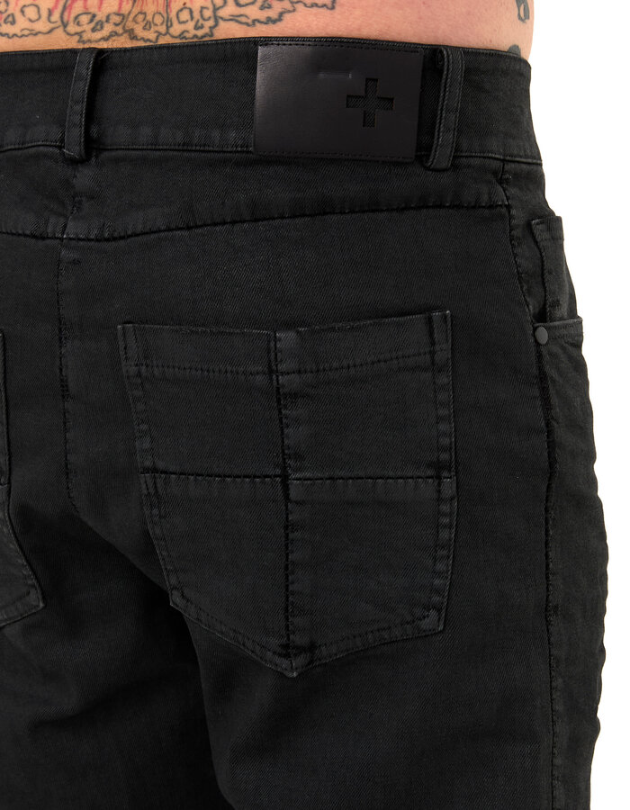 MD75 COATED STRETCH DENIM - BLACK