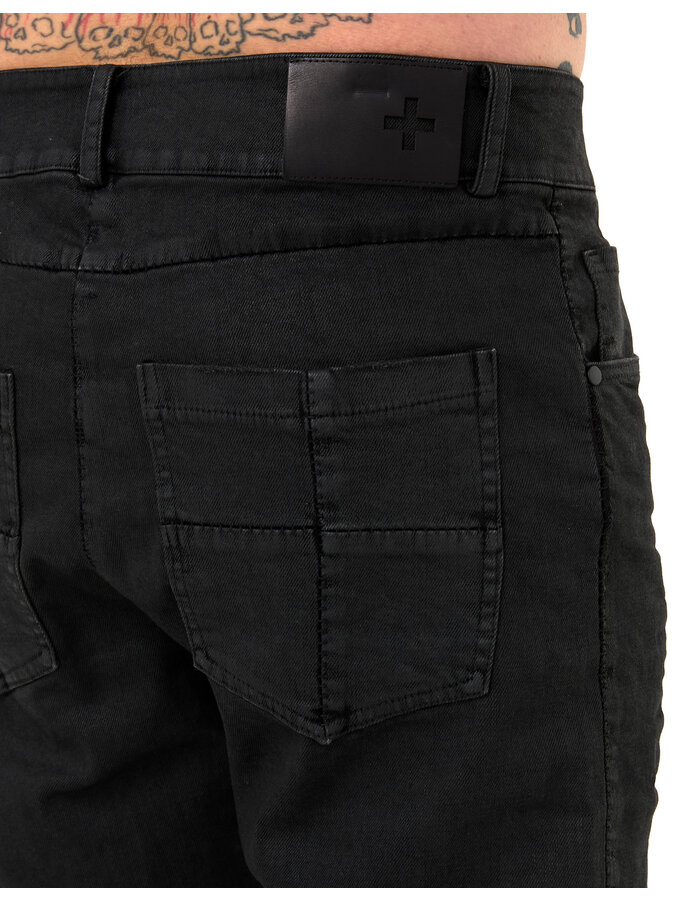 MD75 COATED STRETCH DENIM - BLACK
