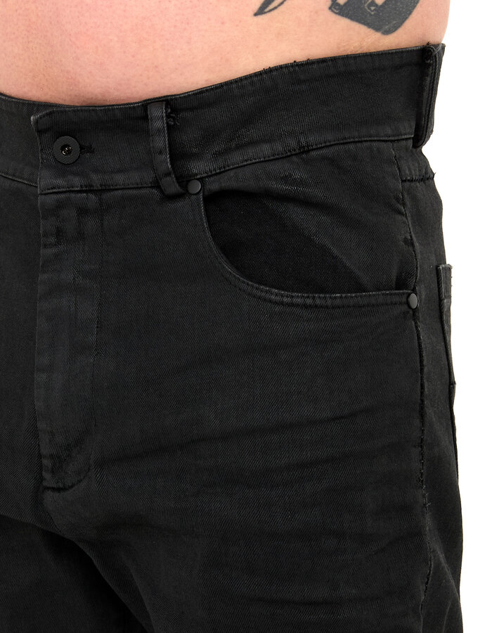MD75 COATED STRETCH DENIM - BLACK