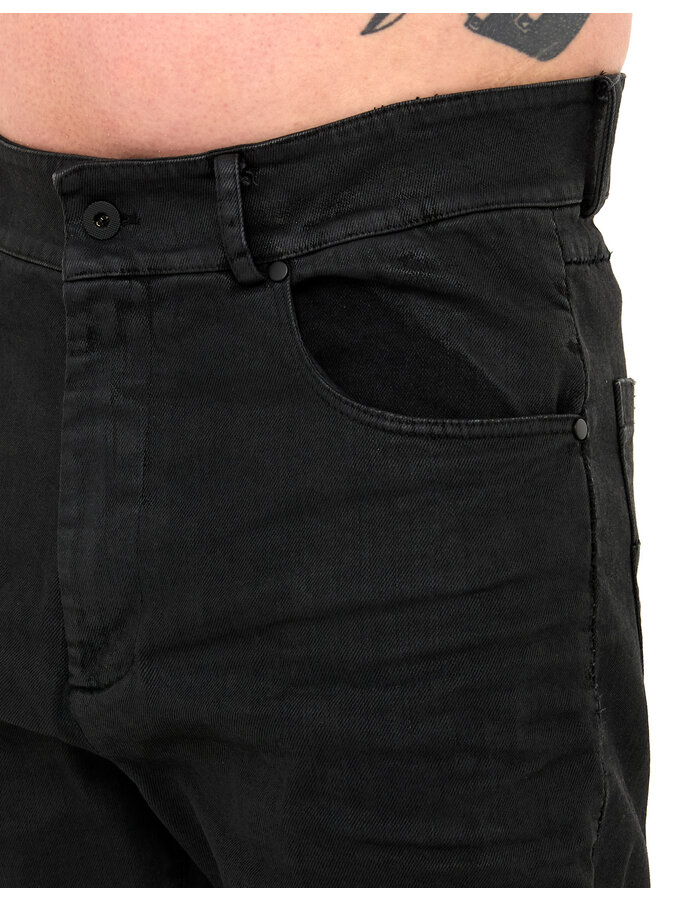 MD75 COATED STRETCH DENIM - BLACK