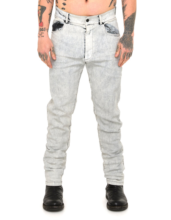 MD75 COATED STRETCH DENIM - WHITE