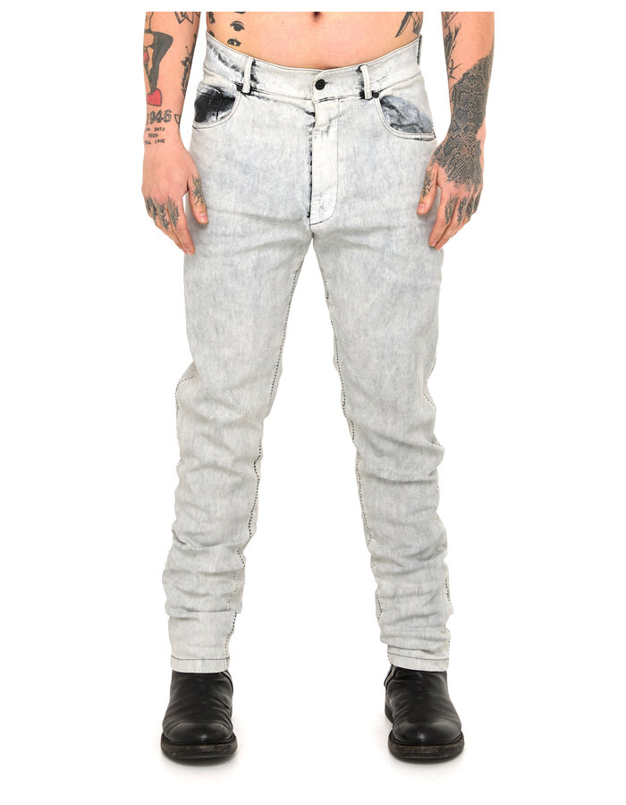 MD75 COATED STRETCH DENIM - WHITE