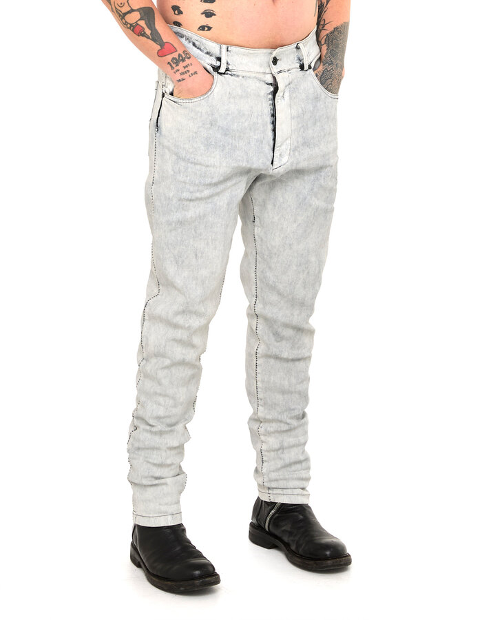 MD75 COATED STRETCH DENIM - WHITE