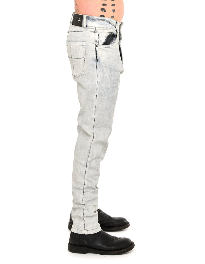 MD75 COATED STRETCH DENIM - WHITE