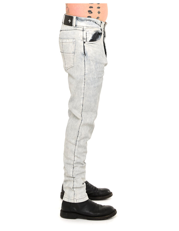 MD75 COATED STRETCH DENIM - WHITE