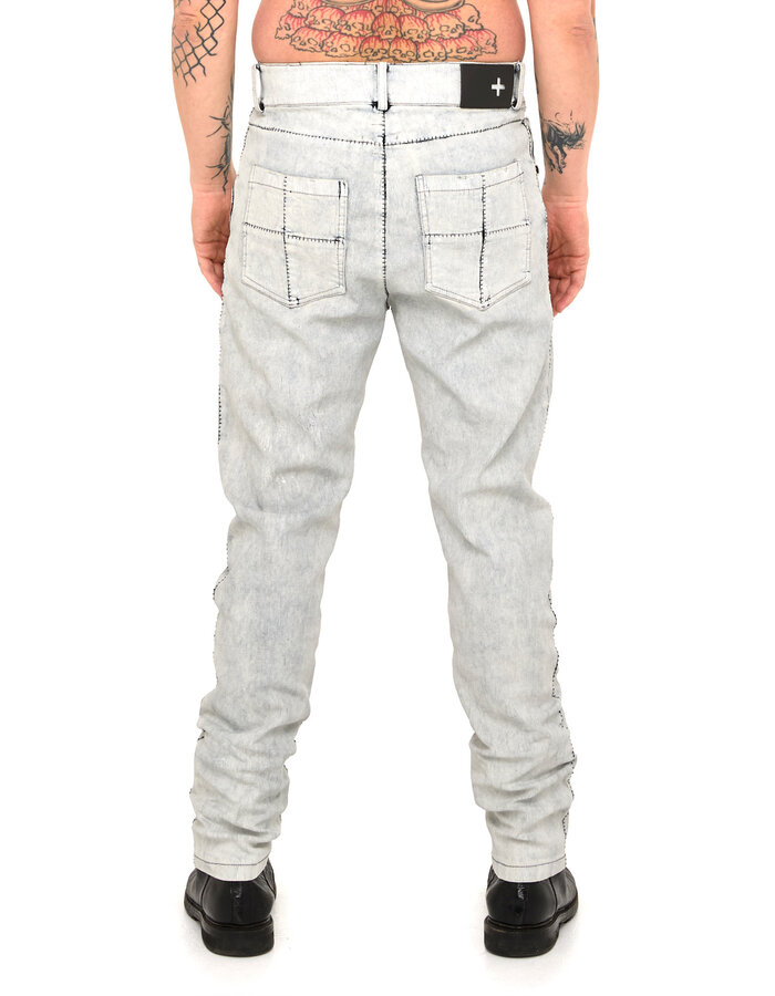 MD75 COATED STRETCH DENIM - WHITE