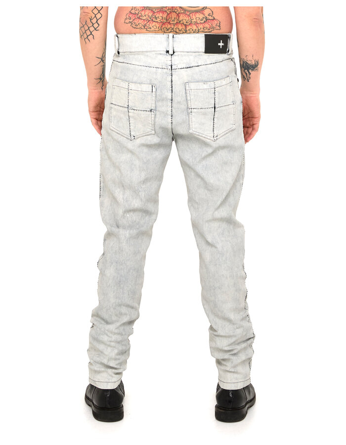 MD75 COATED STRETCH DENIM - WHITE