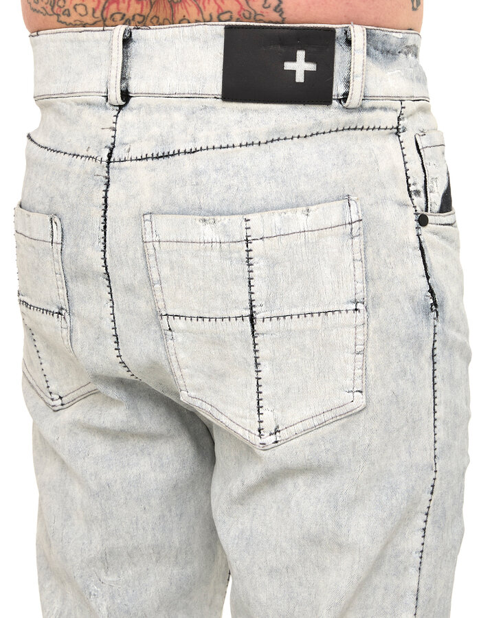 MD75 COATED STRETCH DENIM - WHITE