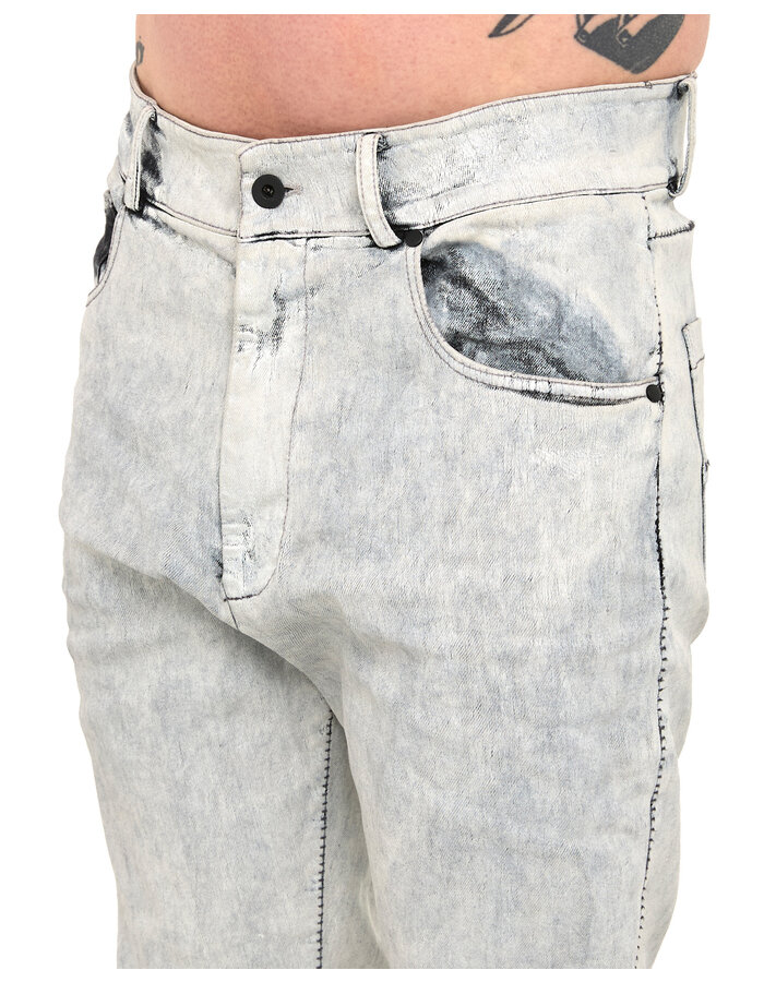 MD75 COATED STRETCH DENIM - WHITE