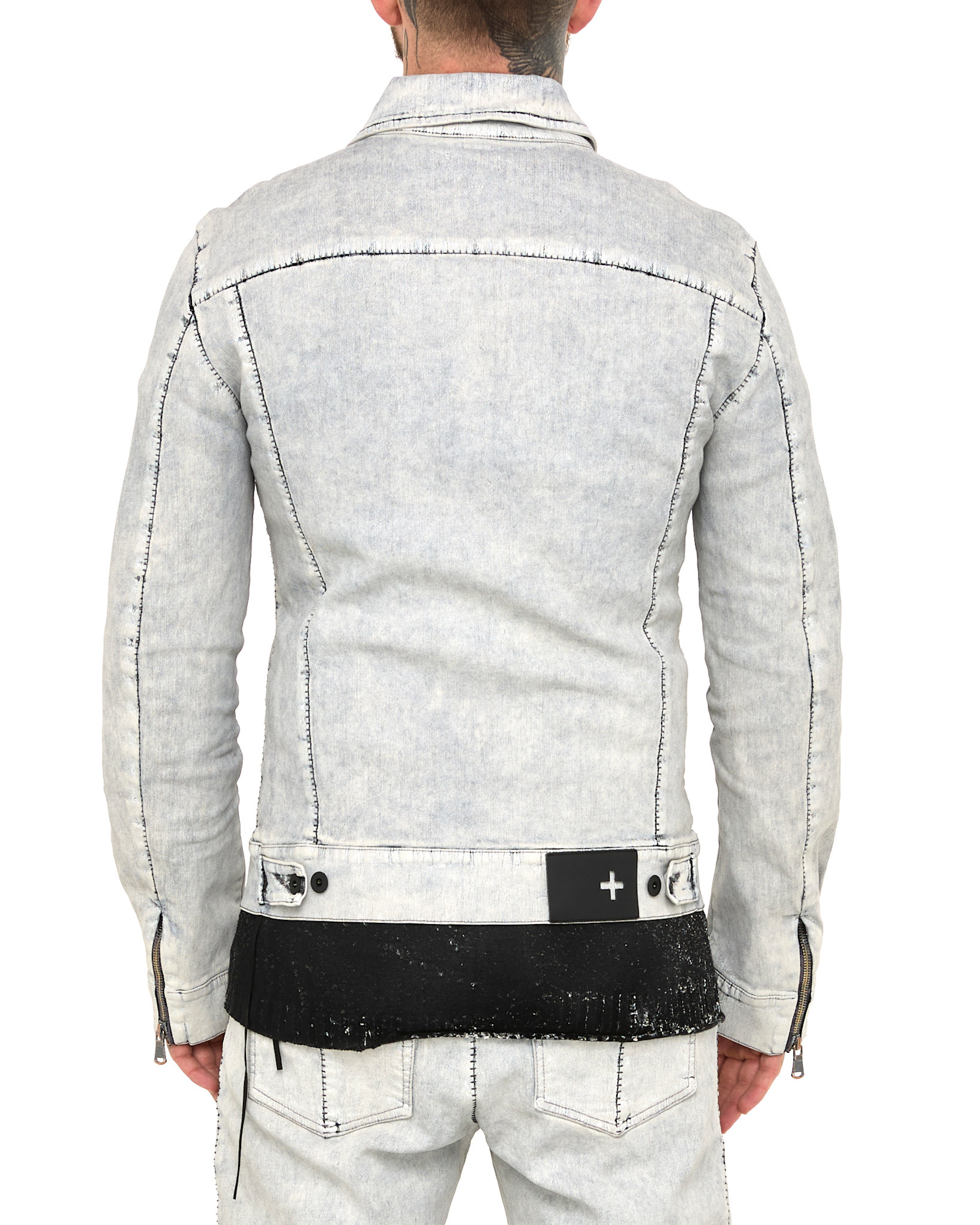 COATED DENIM ZIP FRONT TRUCKER JACKET - WHITE - Shop COATED DENIM ZIP FRONT TRUCKER JACKET - WHITE - Shop