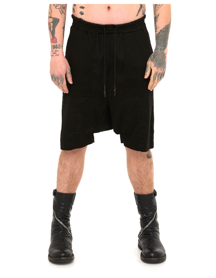 MD75 PATCH POCKET LINEN SHORT