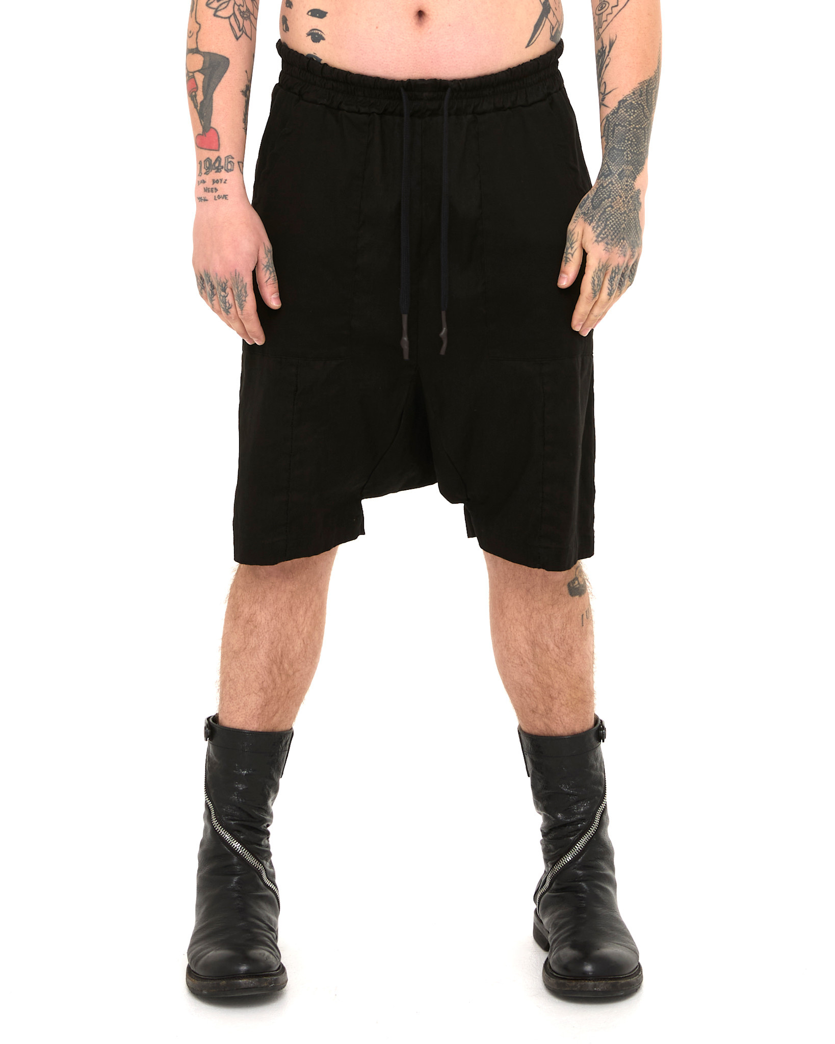 PATCH POCKET LINEN SHORT