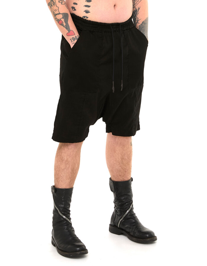MD75 PATCH POCKET LINEN SHORT