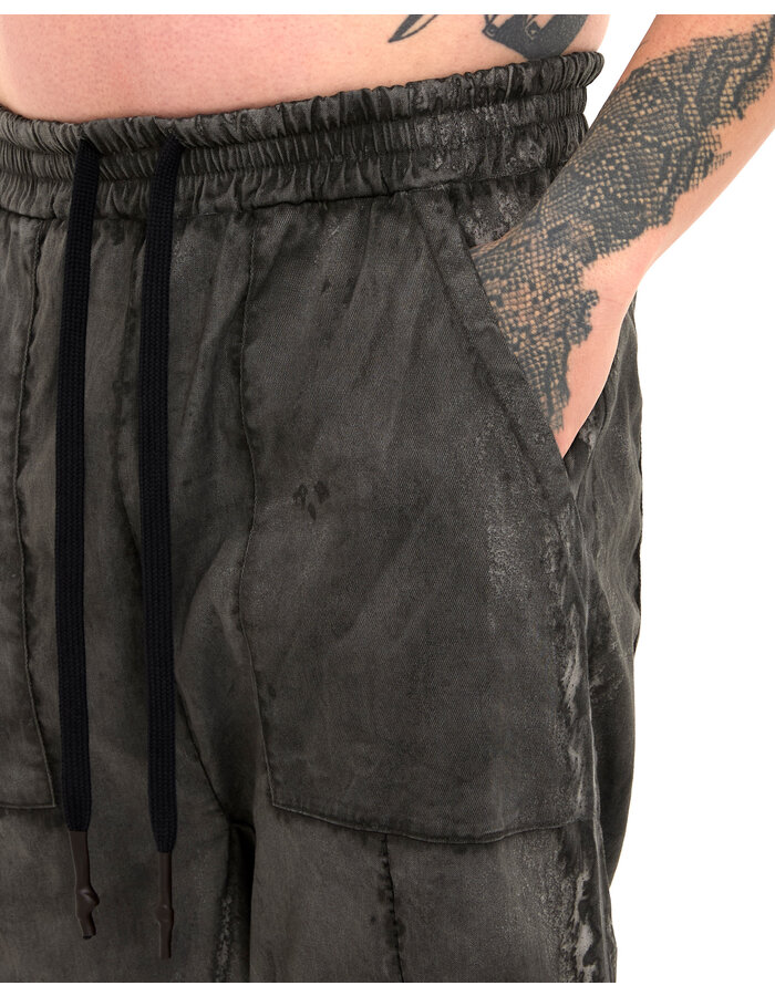MD75 SALT DYE PATCH POCKET LINEN SHORT