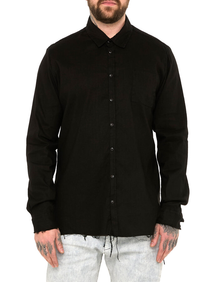 MD75 SNAP FRONT LINEN SHIRT