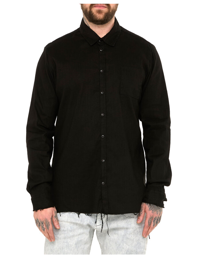 MD75 SNAP FRONT LINEN SHIRT