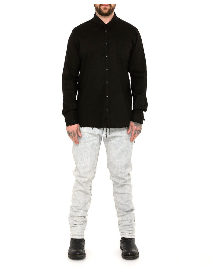 MD75 SNAP FRONT LINEN SHIRT