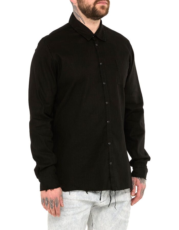MD75 SNAP FRONT LINEN SHIRT