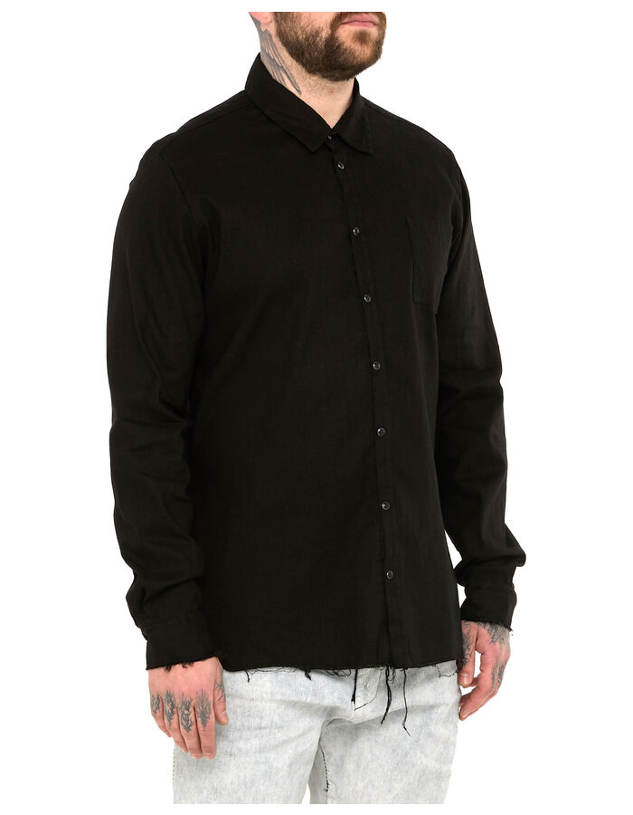 MD75 SNAP FRONT LINEN SHIRT