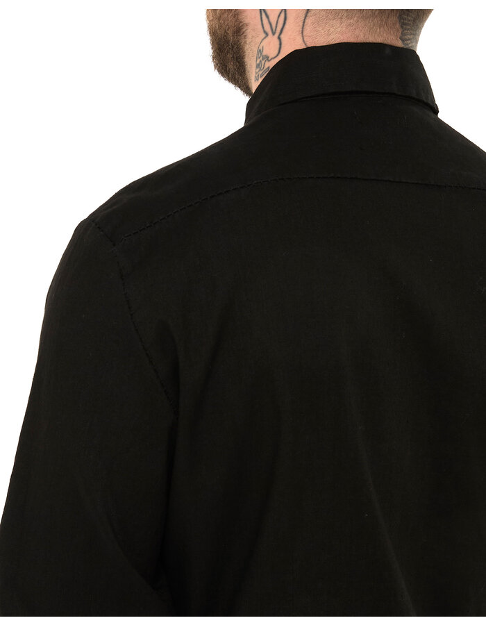 MD75 SNAP FRONT LINEN SHIRT